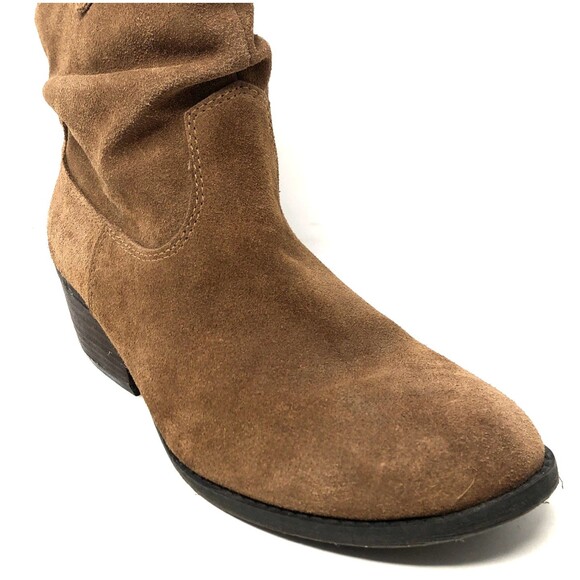 White Mountain SLAMMIN Suede Boots Womens Sz 7.5 Whiskey Cowgirl Western Slouchy - Picture 10 of 15